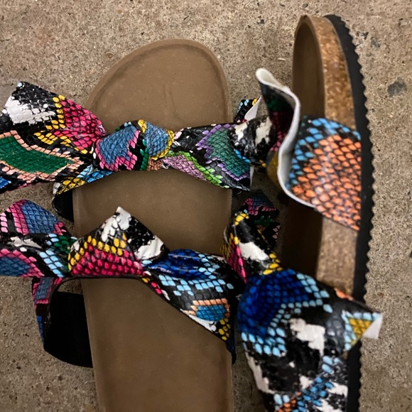 Snake Skin Cork Sandals - Picture 3 of 3